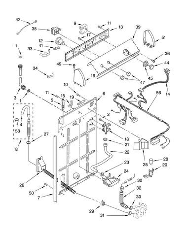 Control and rear panel parts