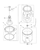 Agitator, basket and tub parts