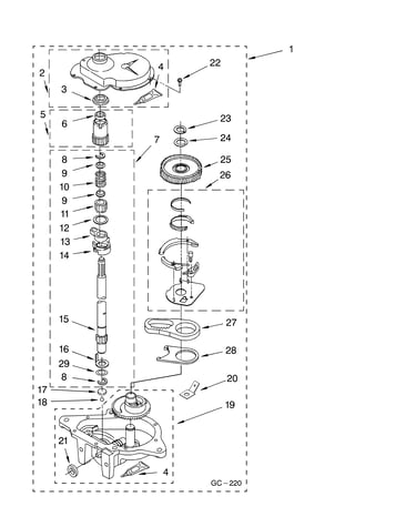 Gearcase parts