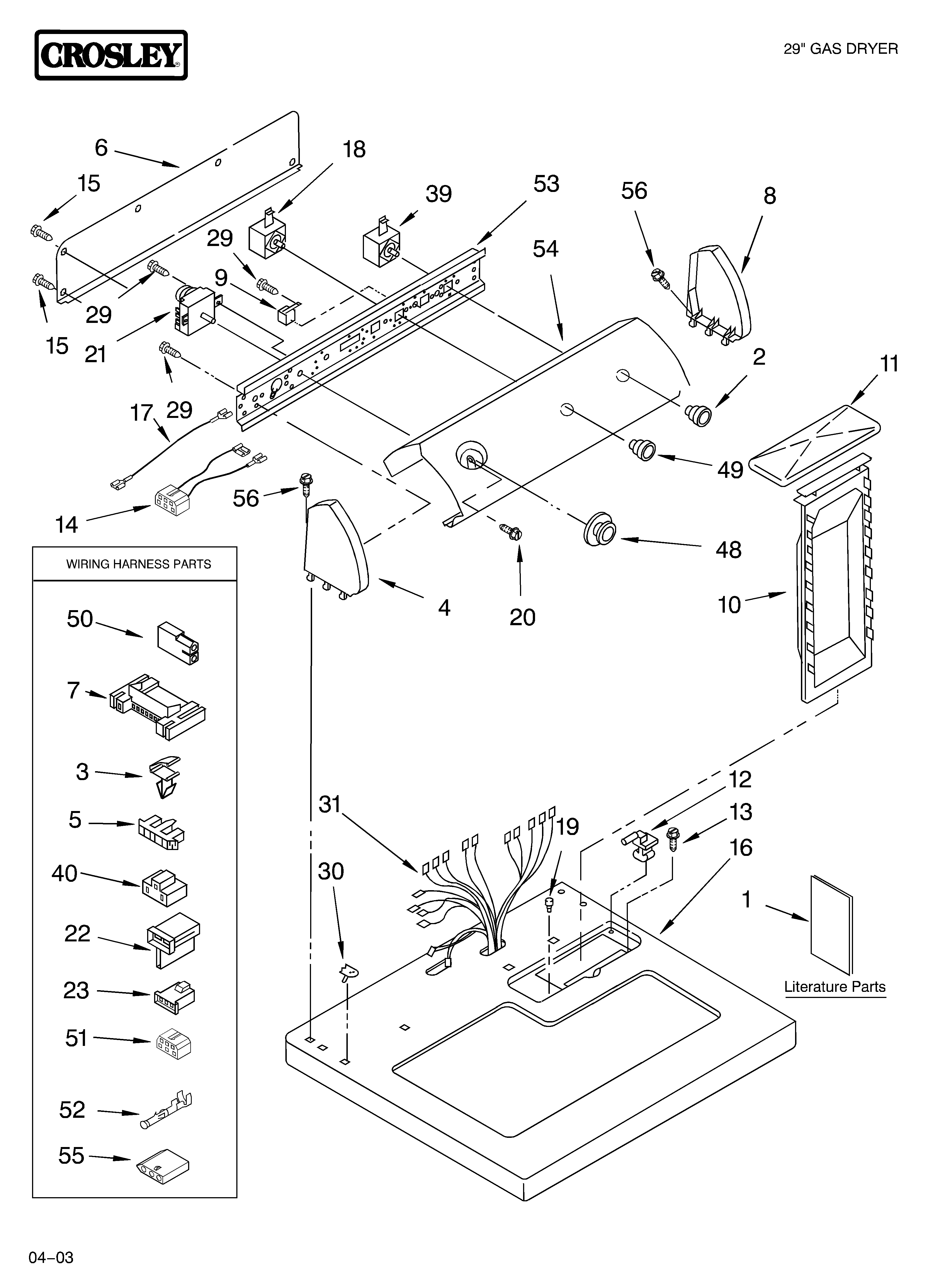 Top and console parts