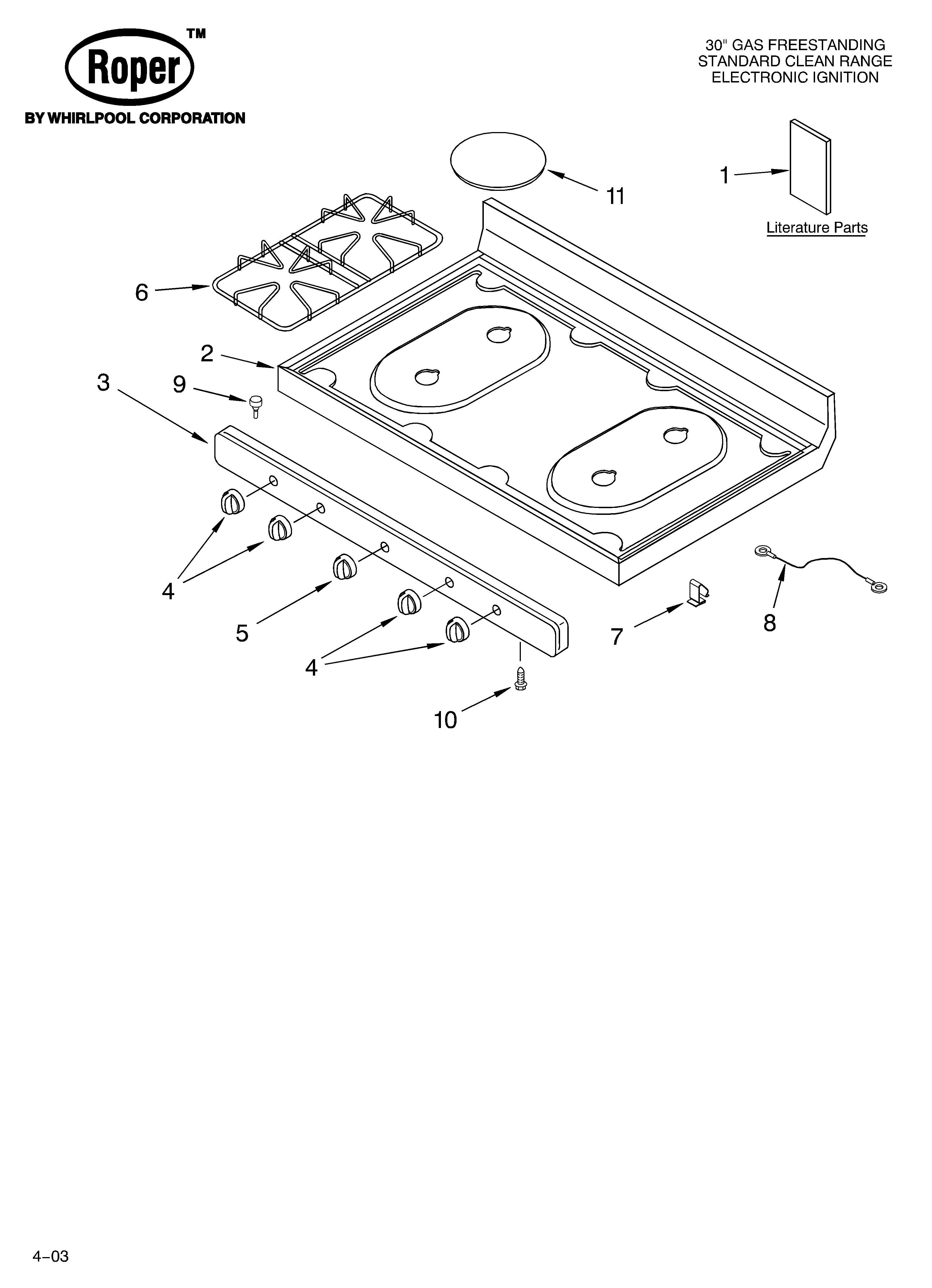 COOKTOP PARTS