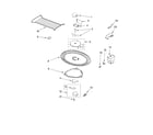 Whirlpool GH9184XLB1 magnetron and turntable parts diagram