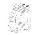 Whirlpool MH9180XLT1 interior and ventilation parts diagram