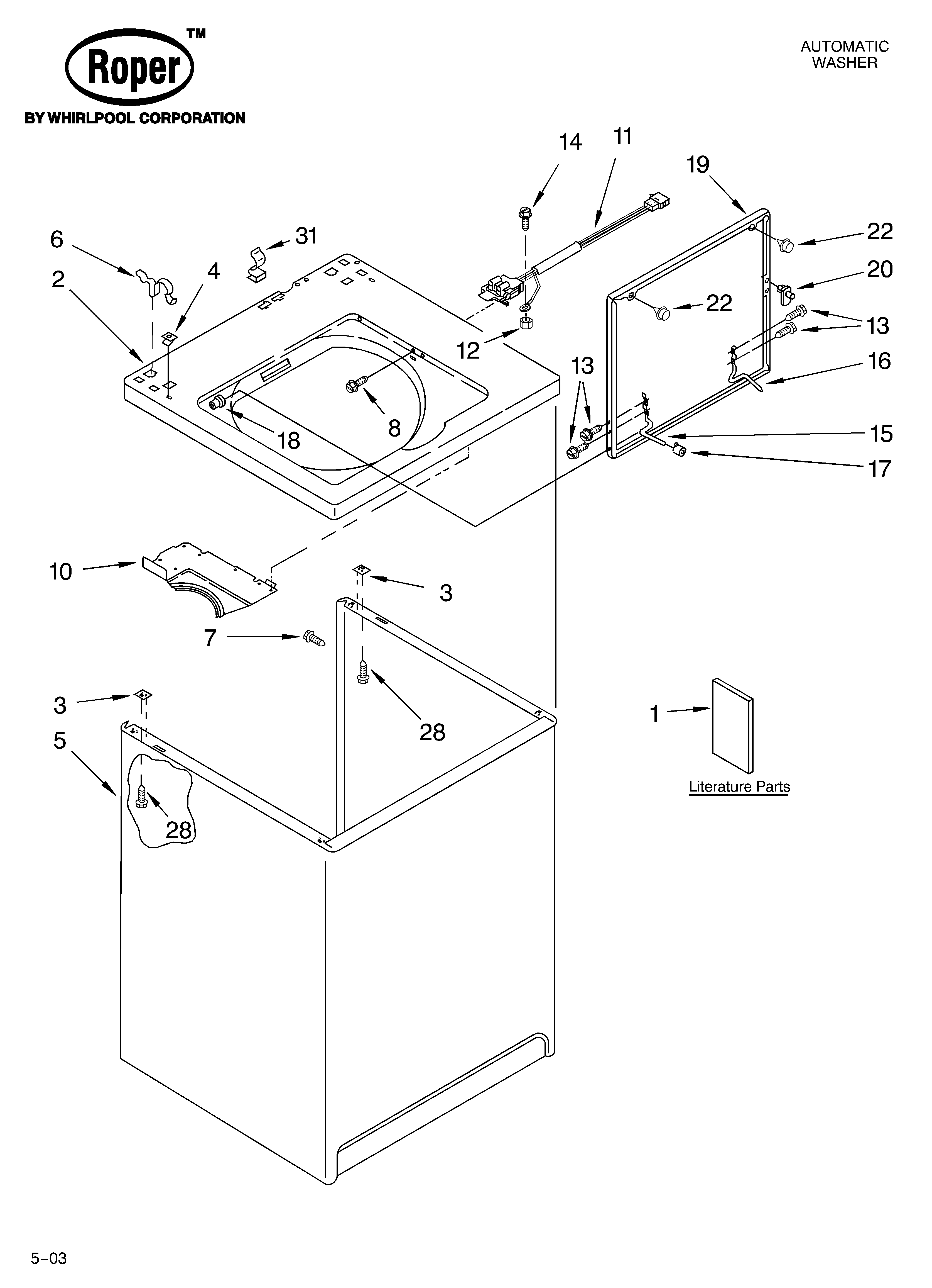 Top and cabinet parts