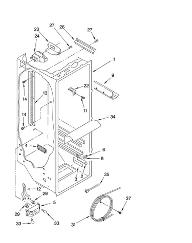 Refrigerator liner parts