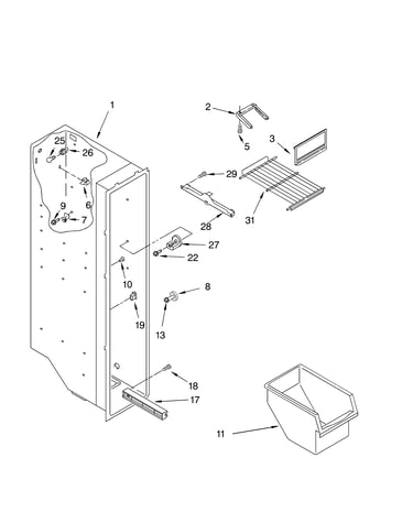 Freezer liner parts