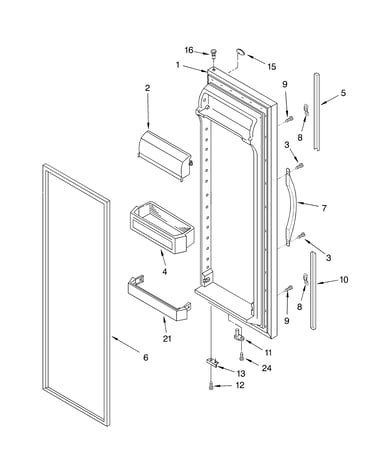 Refrigerator door parts