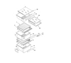 Whirlpool ED5THAXMS00 refrigerator shelf parts diagram