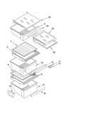 Refrigerator shelf parts