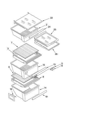 Refrigerator shelf parts