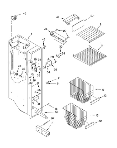 Freezer liner parts