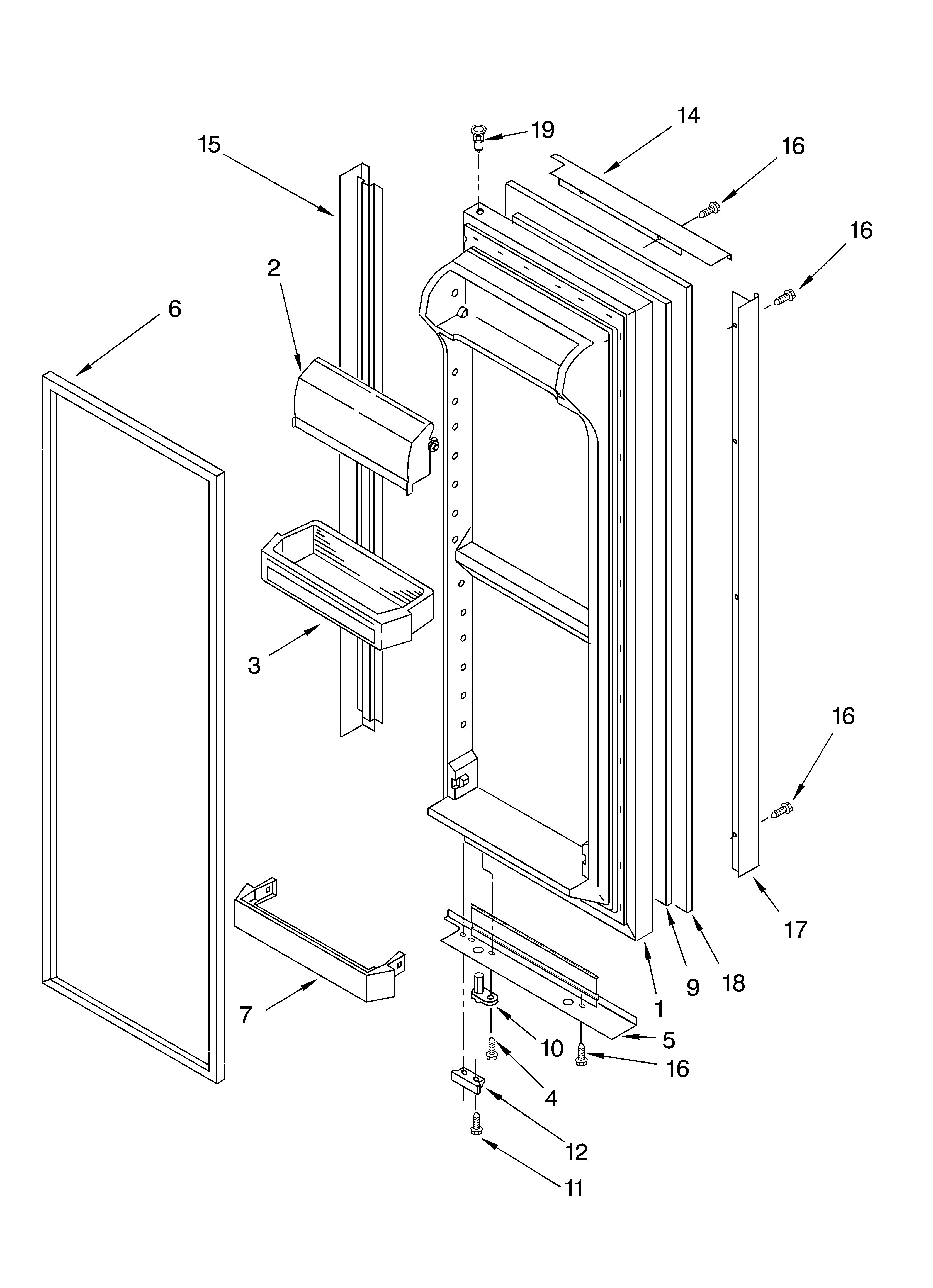 Refrigerator door parts