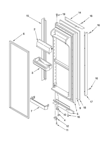 Refrigerator door parts
