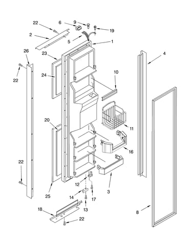 Freezer door parts
