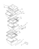 Refrigerator shelf parts