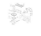 Whirlpool GH8155XJZ1 magnetron and turntable parts diagram