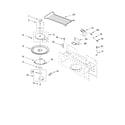 Whirlpool GH8155XJB1 magnetron and turntable parts diagram