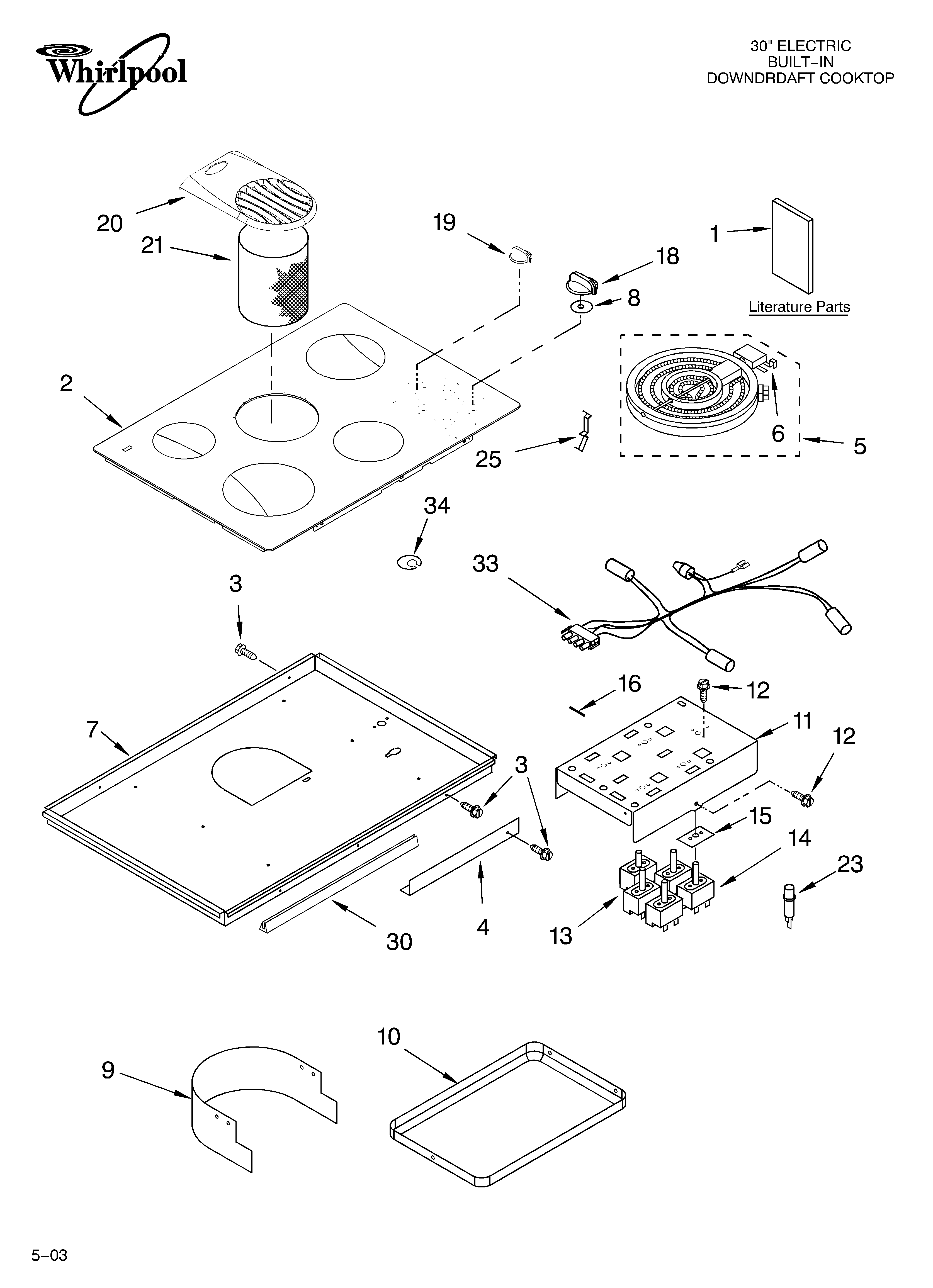 Cooktop parts