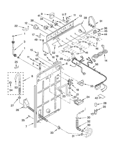 Controls and rear panel parts