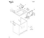 Whirlpool LSQ9620LW1 top and cabinet parts diagram