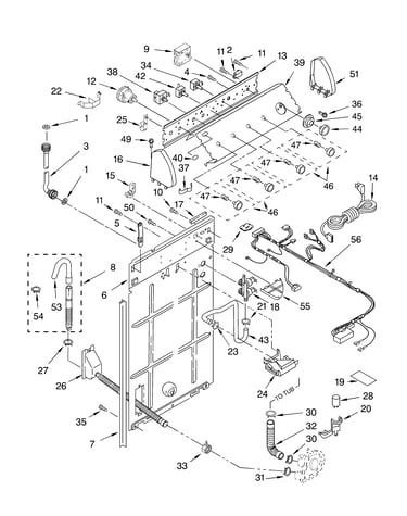 Controls and rear panel parts