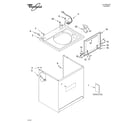 Whirlpool LSQ9659LW1 top and cabinet parts diagram