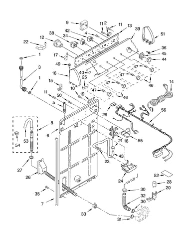 Controls and rear panel parts