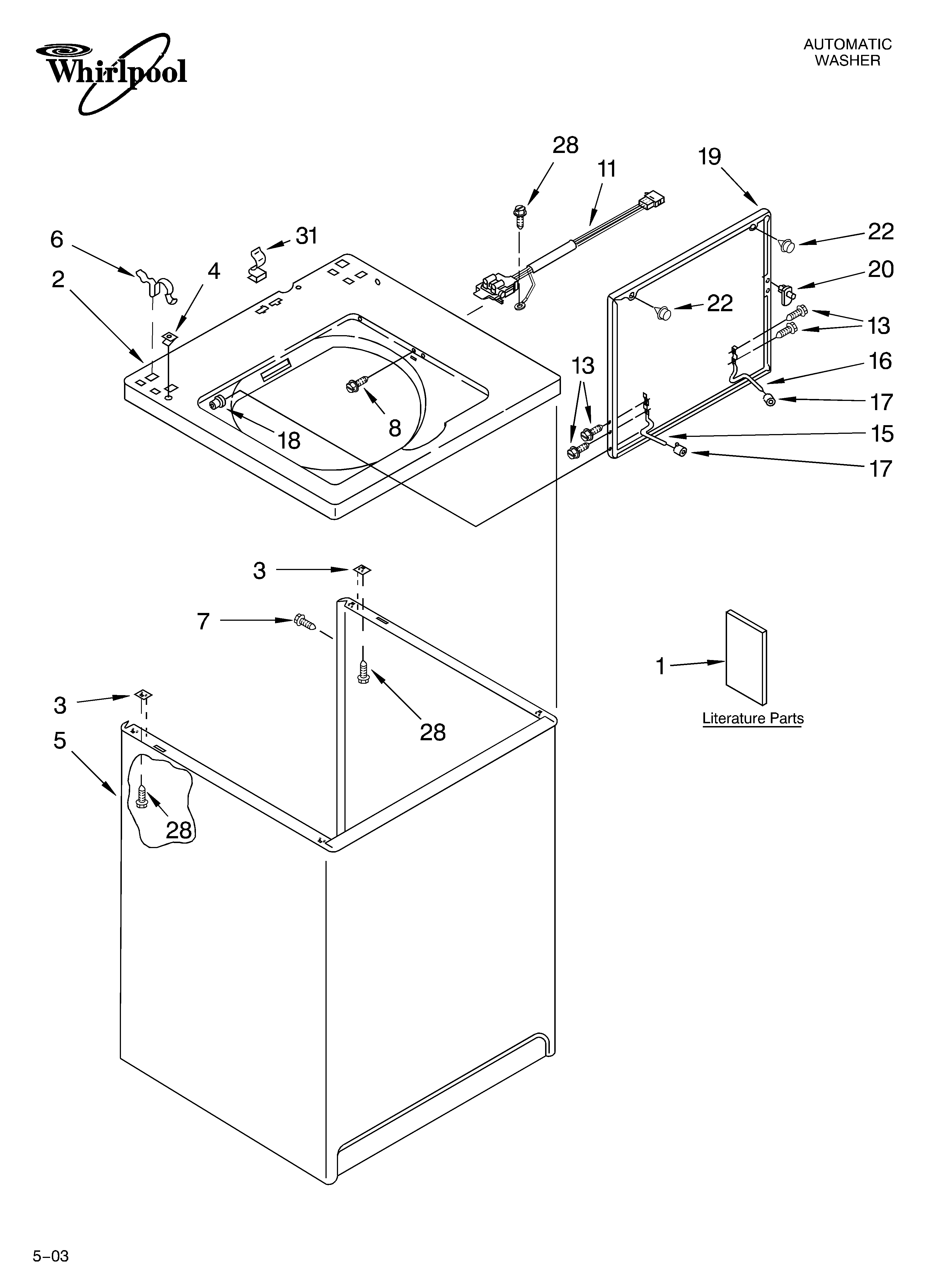 Top and cabinet parts