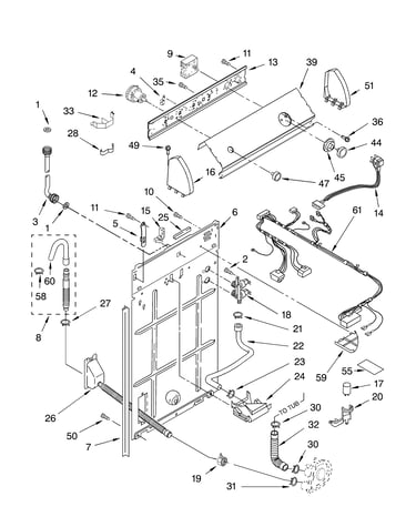Controls and rear panel parts