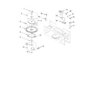 Whirlpool MH8150XMT0 magnetron and turntable parts diagram