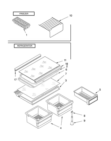 Shelf parts, optional parts