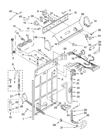 Controls and rear panel parts