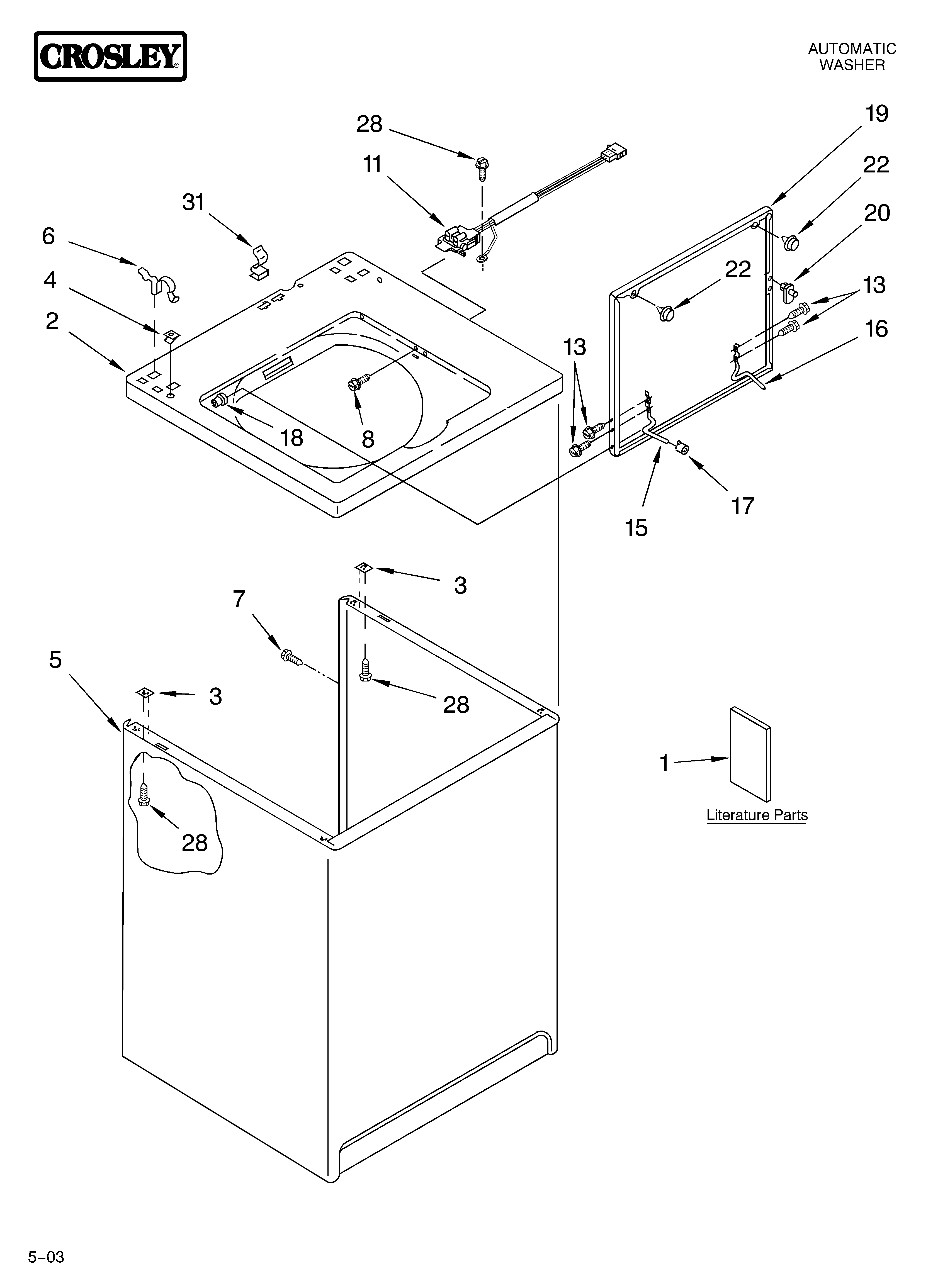 TOP AND CABINET PARTS