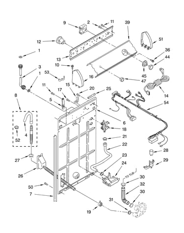 Control and rear panel parts