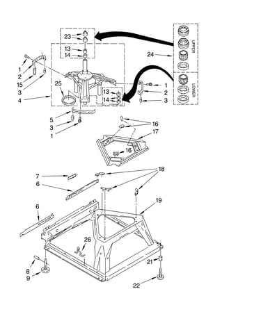 Machine base parts