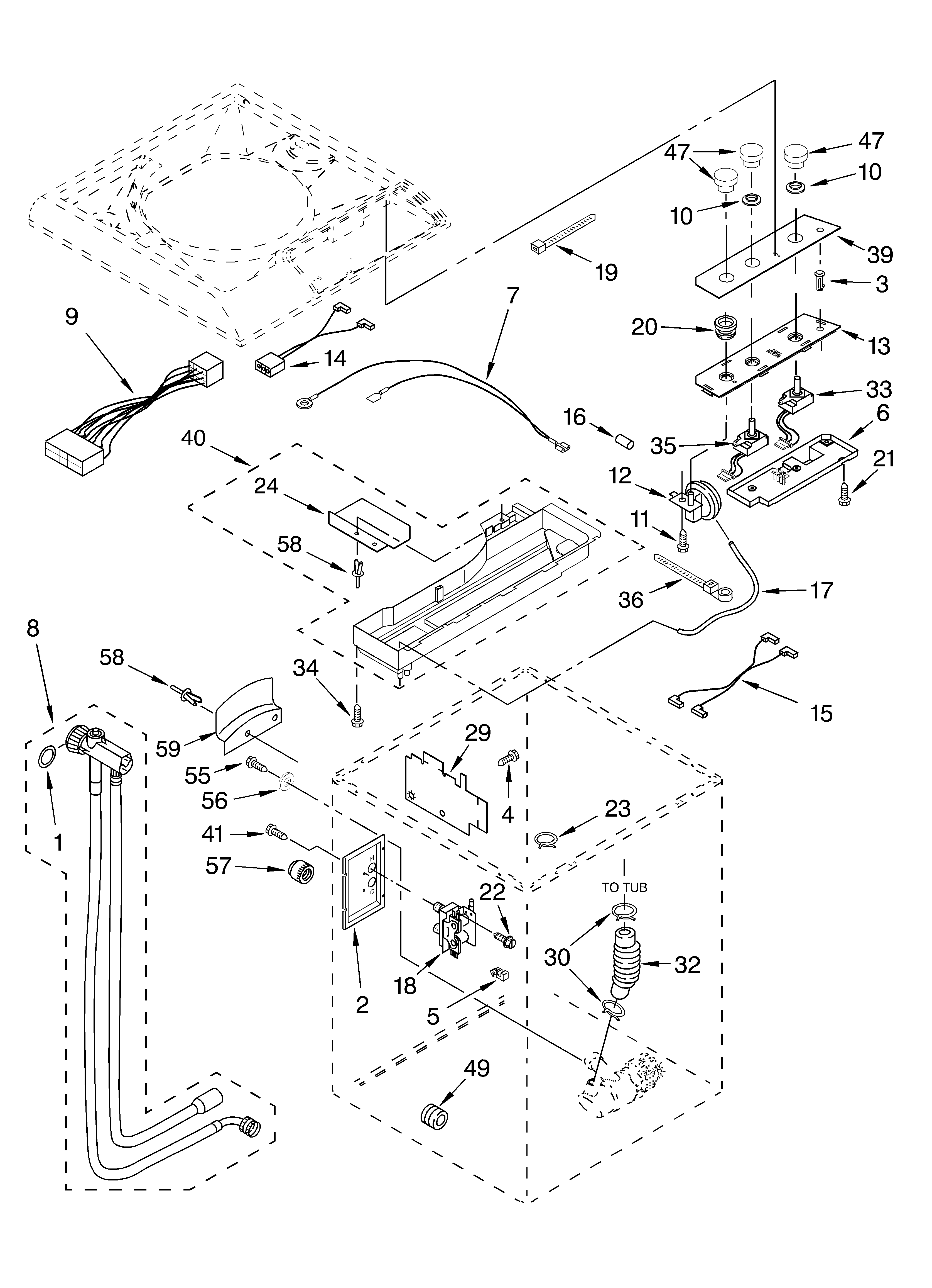Controls and rear panel parts