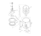 Crosley CAWC529JQ1 agitator, basket and tub parts diagram
