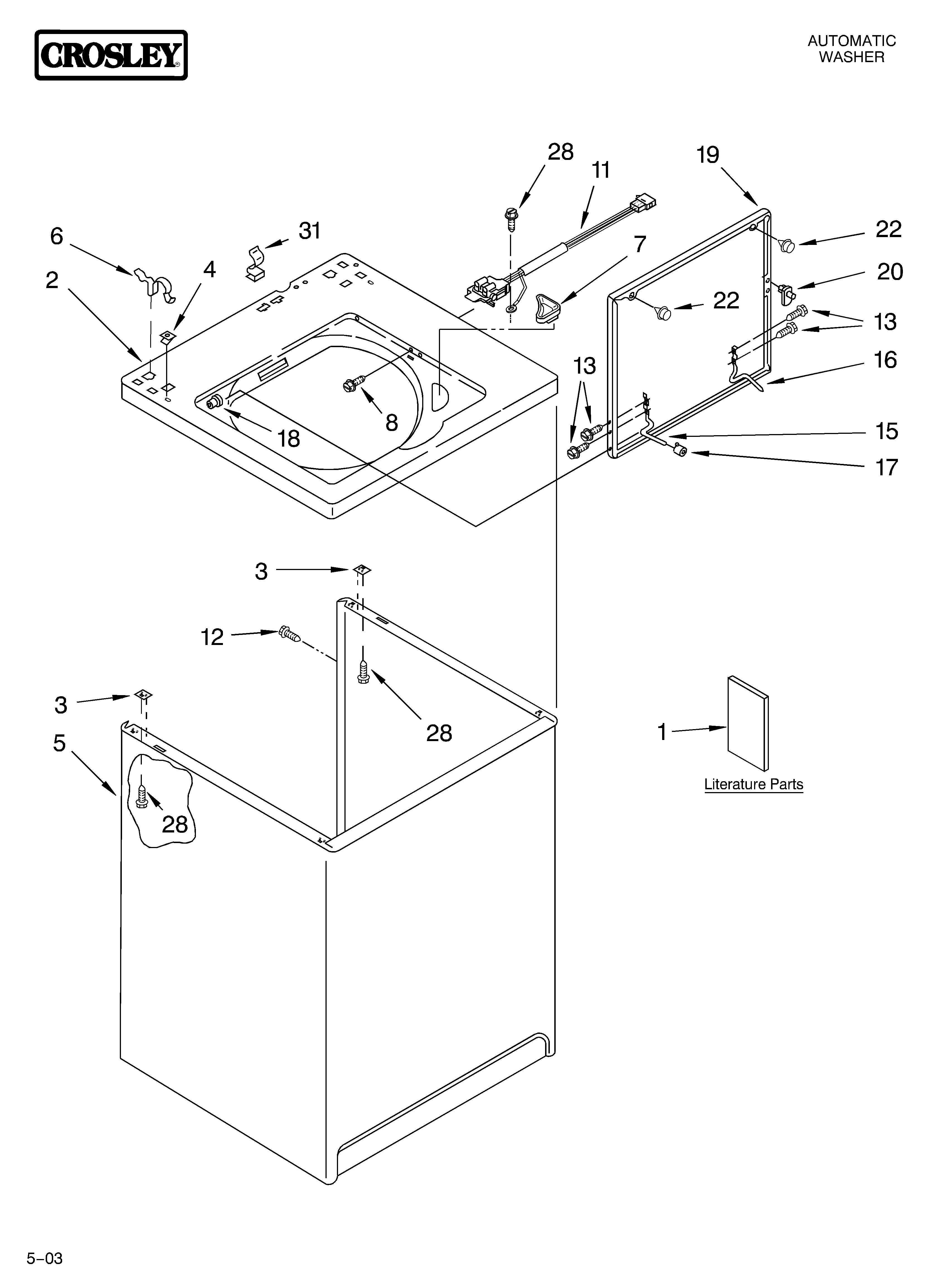 Top and cabinet parts