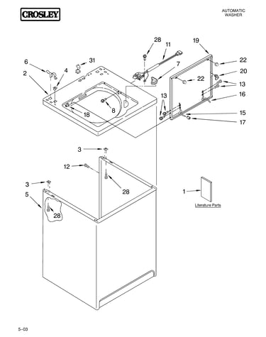 Top and cabinet parts