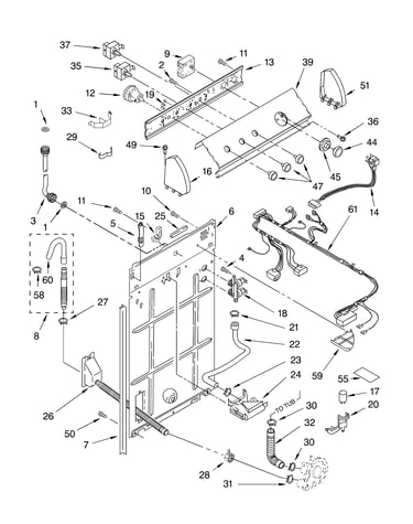 Controls and rear panel parts