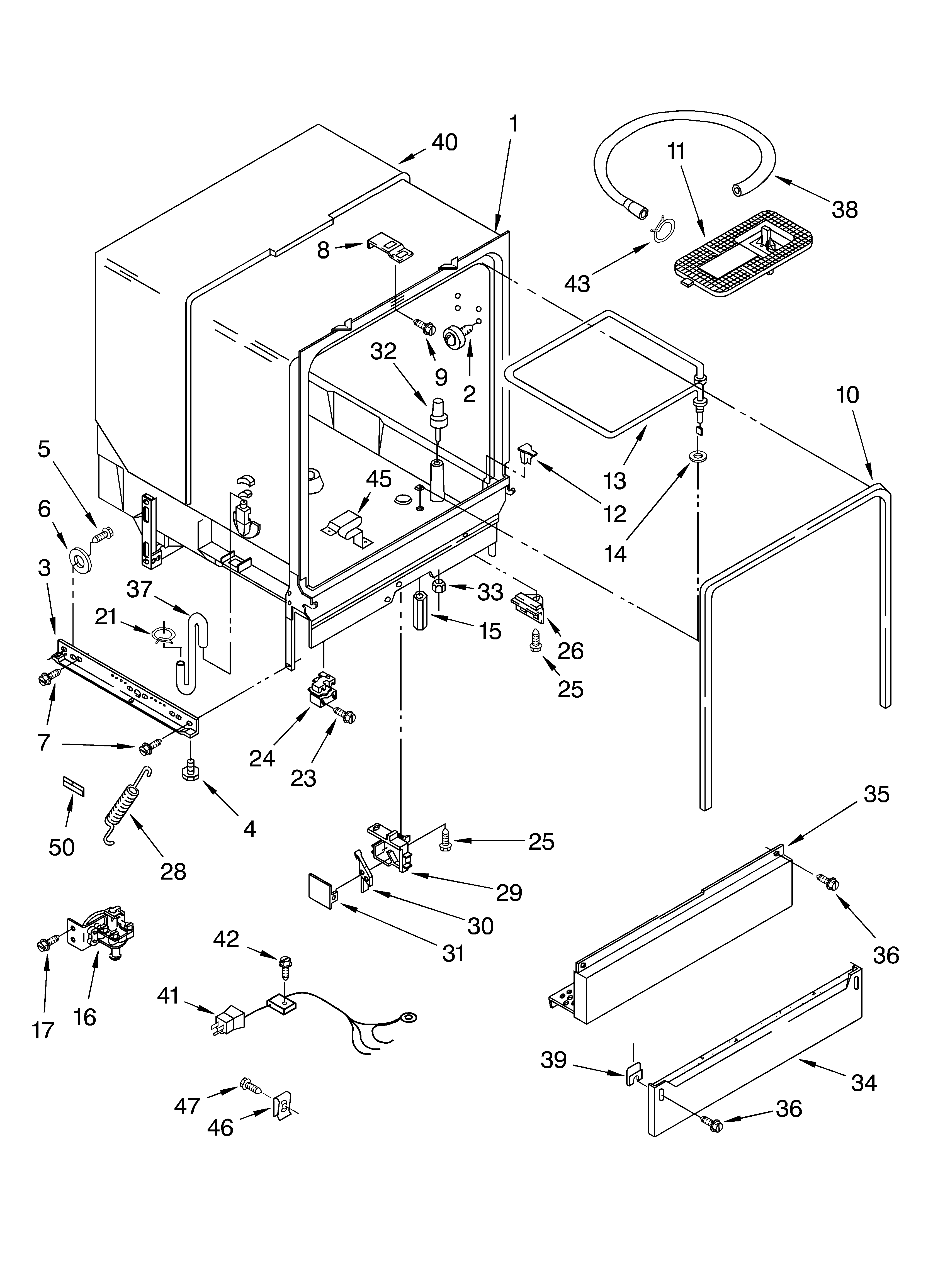 Tub assembly parts