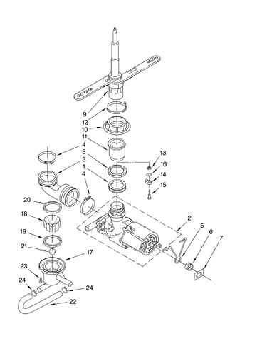 Pump and spray arm parts