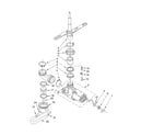 Whirlpool DU850SWLQ0 pump and spray arm parts diagram
