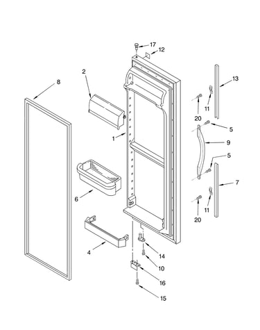 Refrigerator door parts