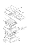 Refrigerator shelf parts