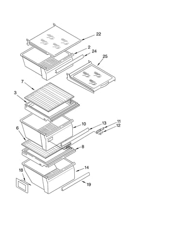 Refrigerator shelf parts