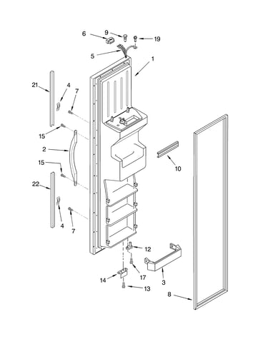 Freezer door parts