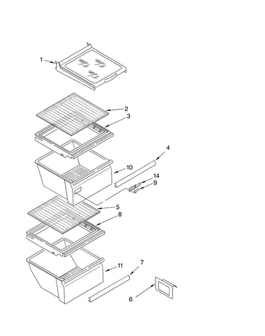 Refrigerator shelf parts