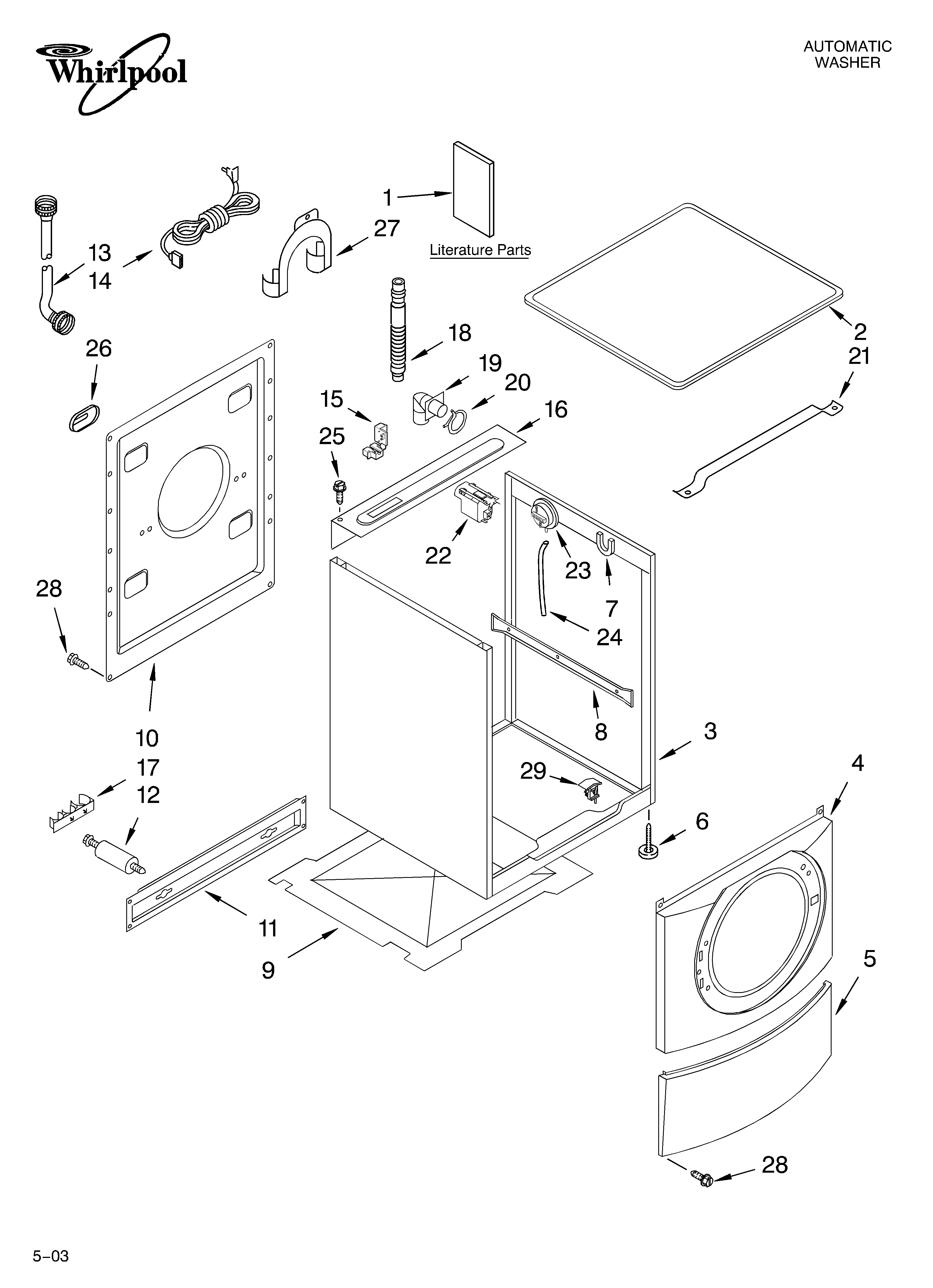 TOP AND CABINET PARTS