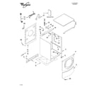Whirlpool GHW9250MT0 top and cabinet parts diagram